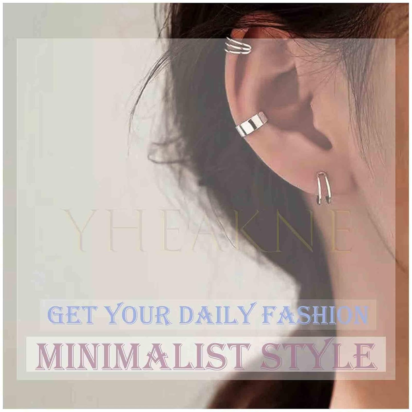 Boho Moon Star Ear Climber Earrings Silver Cz Star Ear Crawler Earrings Vintage Rhinestone Moon Cuff Earrings Cartilage Star Trailing Earrings Celestial Jewelry for Women and Girls Gifts