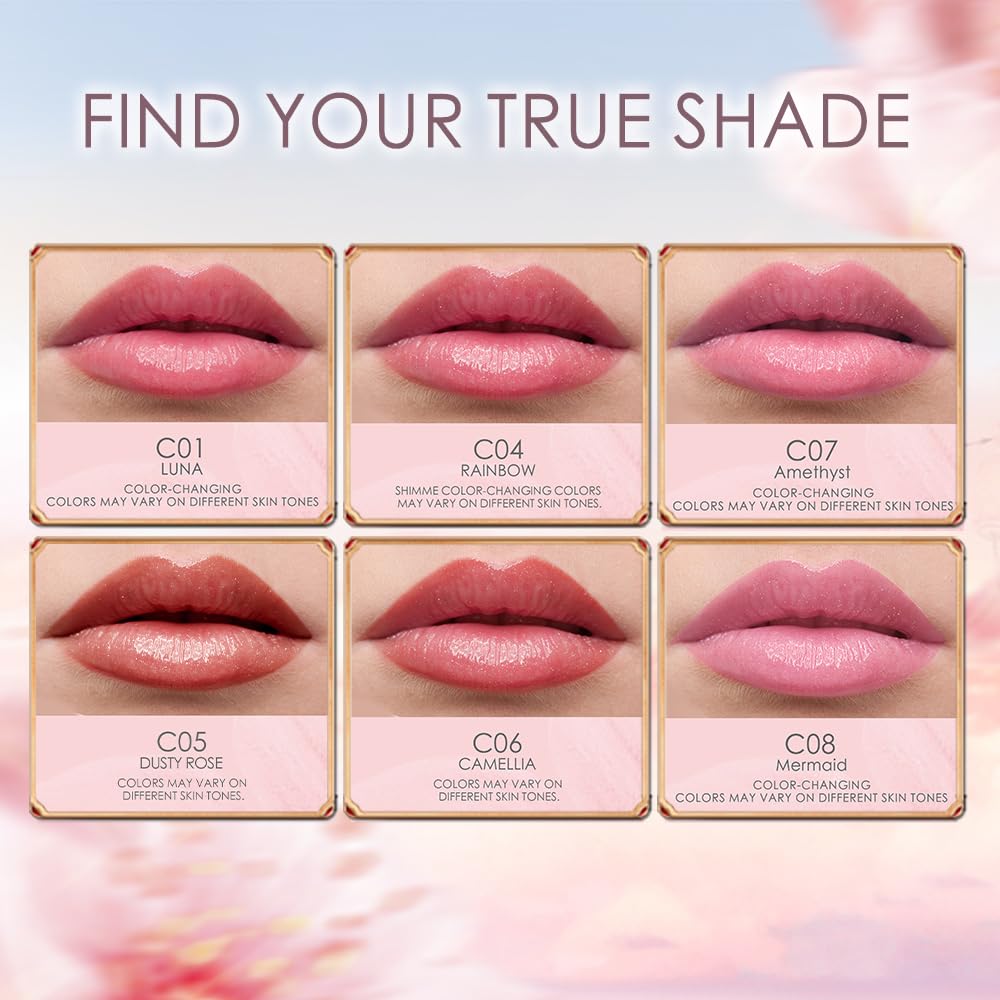 CATKIN Tinted Lip Balm Color Changing Lipstick Ultra Hydrating 100% Natural Lip Moistrurizer with Vitamin E Nourishing For Cracked & Dry Lips 0.12 oz Pink