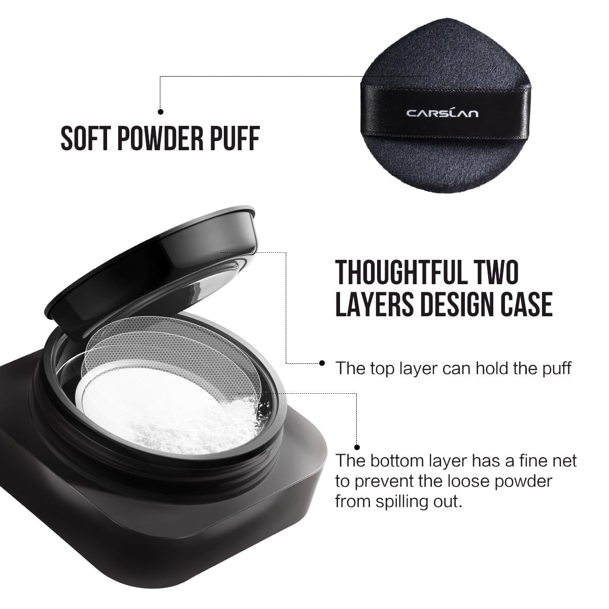 Soft Focus Loose Setting Powder, Lightweight Setting Powder, Oil Control, Shine Free Face Powder, 24H Longlasting Talc Free Powder Makeup, 05 Natural for Medium & Tan