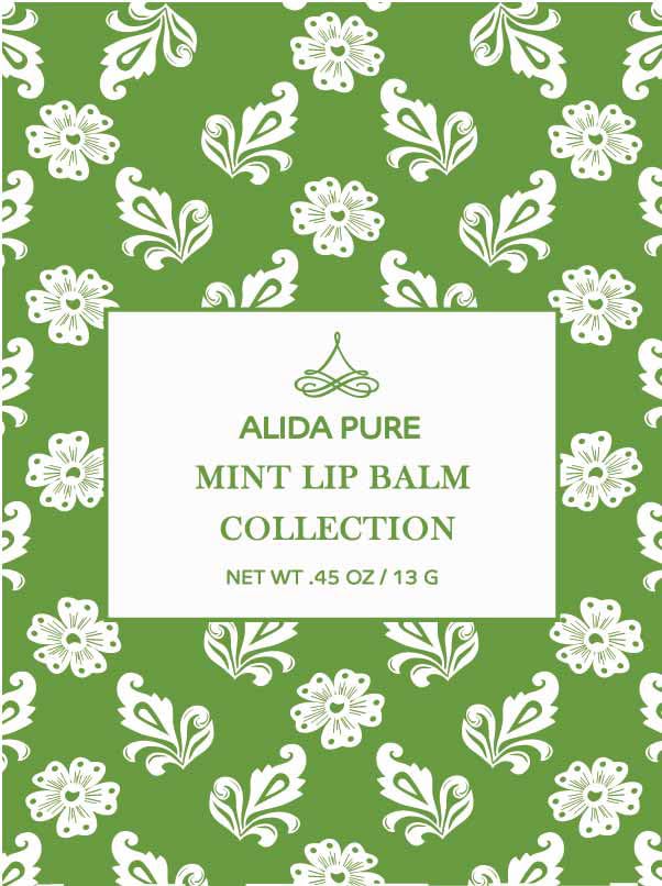 Mint Lip Balm Collection, Vegan Set, Beeswax Free, with Organic Jojoba and Avocado Oil, Vitamin E, Natural Moisturizer for Dry, Chapped Lips, 3 Tube Set