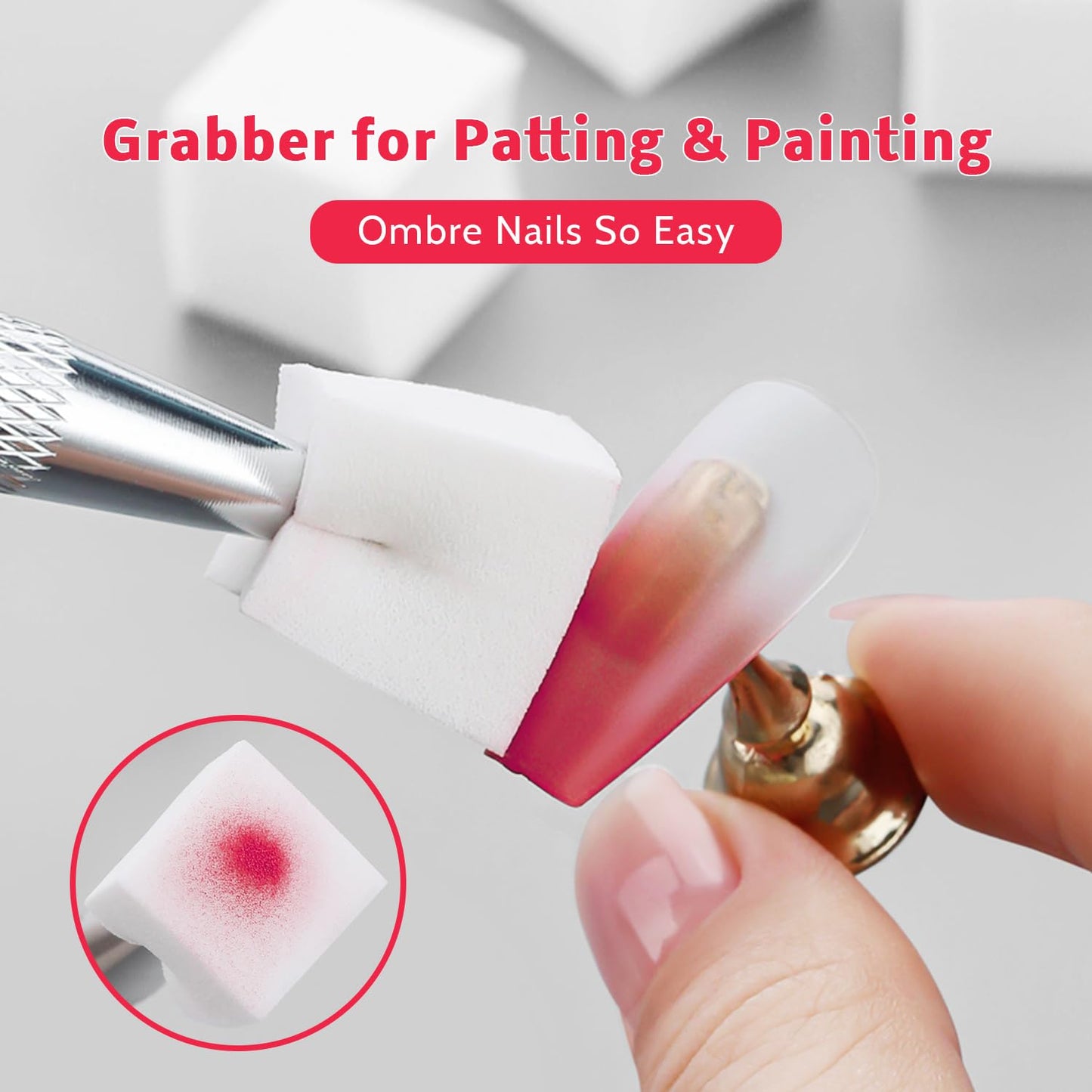 Sponge Pat Paint Nail Gel & Tools Kit, 9 Colors Ombre Nails Gradient Gel Nail Blush Blooming Aura Nails Drawing Stripper Floral Painting Nail Art, No Wipe, UV/LED Curing (9 Colors Set i)