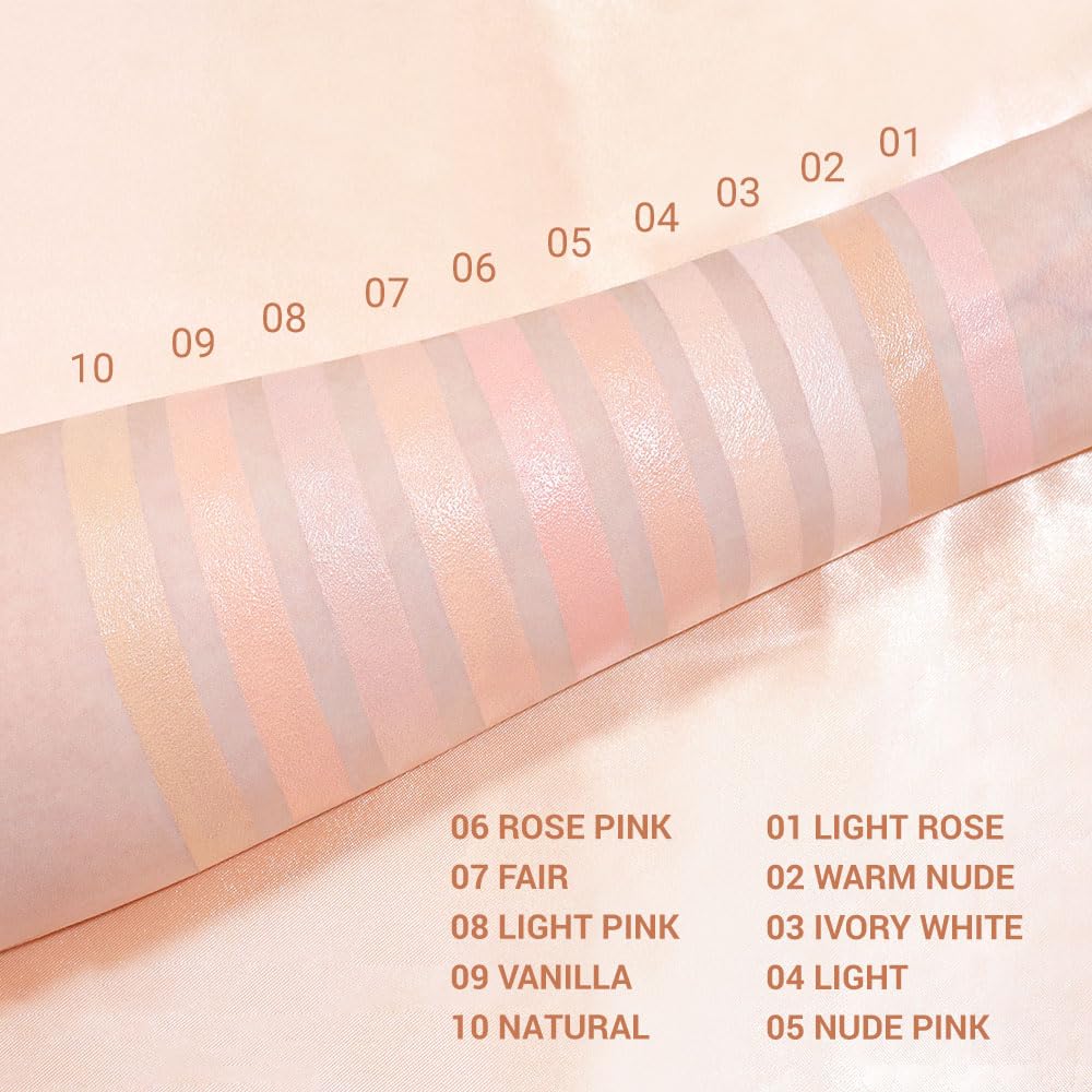 evpct 2Pcs under Eye Brightener, Nourishing Luminous under Eye Concealer Color Corrector for Dark Circles, Waterproof Naturactor Concealer Pot make up for face Eye Ring corrector de ojeras, 04# Light