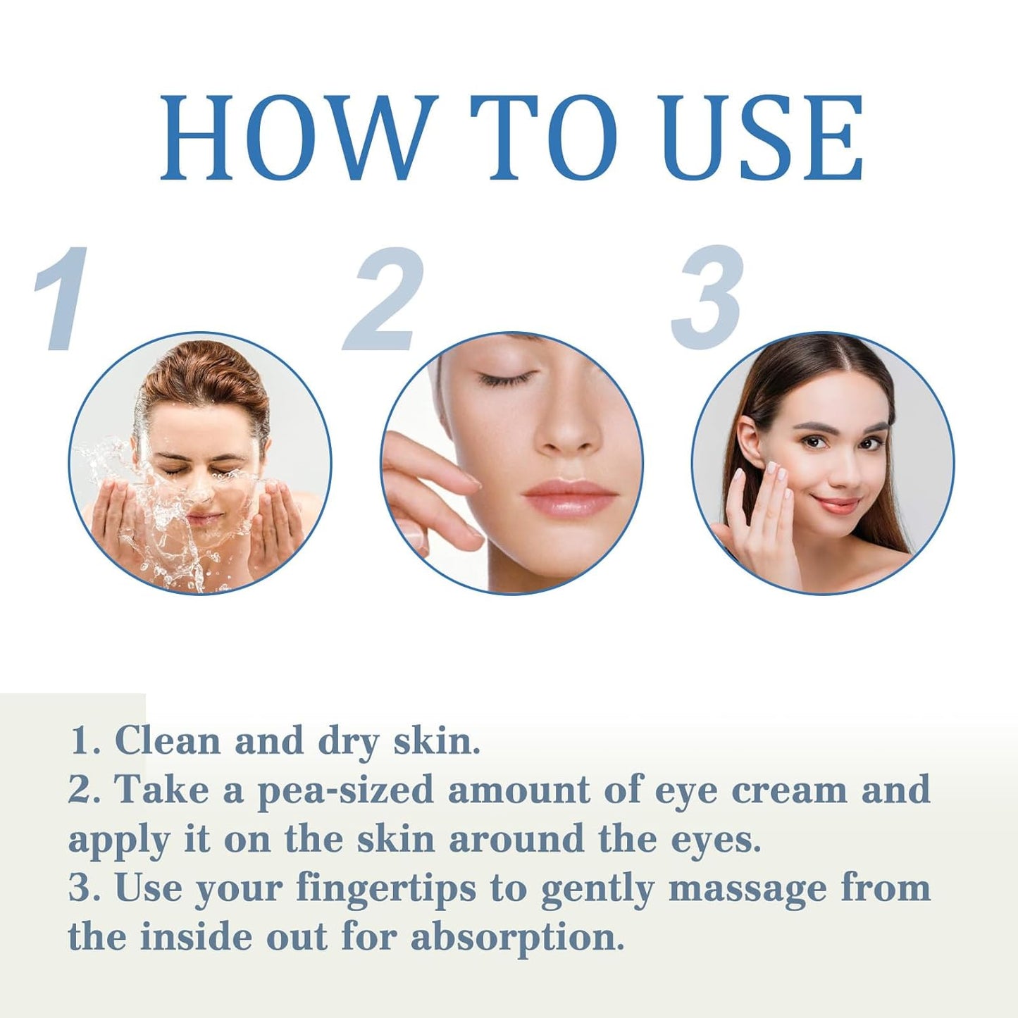 Peptide Depuffing Eye Serum, Peptide Depuffing Eye Gel for Dark Circles, Under Eye Bags, Puffiness, Fine Lines & Wrinkles (3PCS)