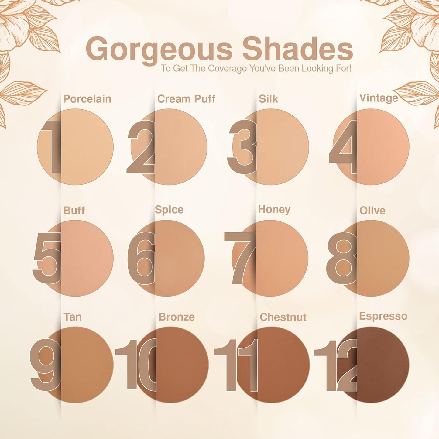 Frankie Rose Cosmetics Powder Foundation – Full Coverage Face Powder For Pores & Imperfections, Evens Out Skin Tone & Shine-Control | 58 Grams (Olive)