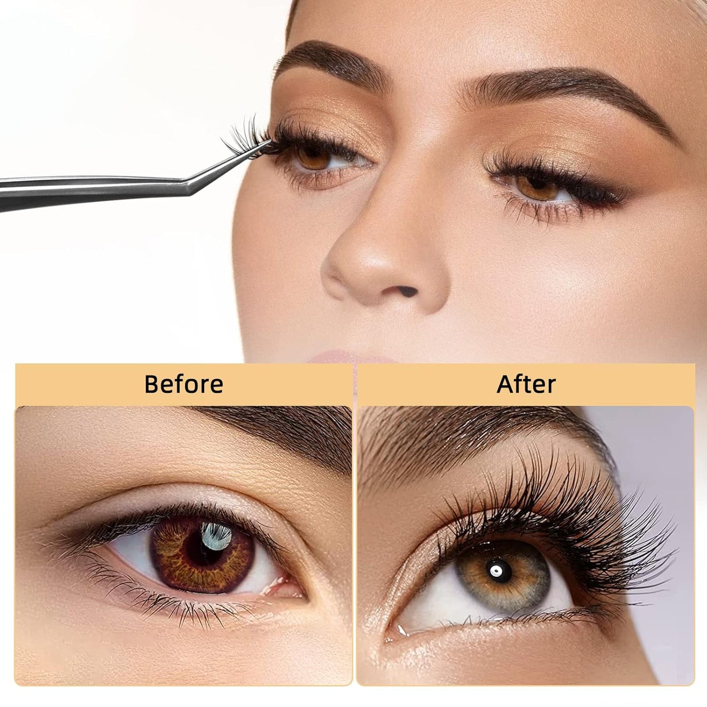 QUEWEL Lash Clusters 240Pcs Cluster Lashes 20D 0.07D Curl 15mm Individual Lashes Soft&Comfortable DIY Eyelash Extension at Home(20D 0.07D 15)