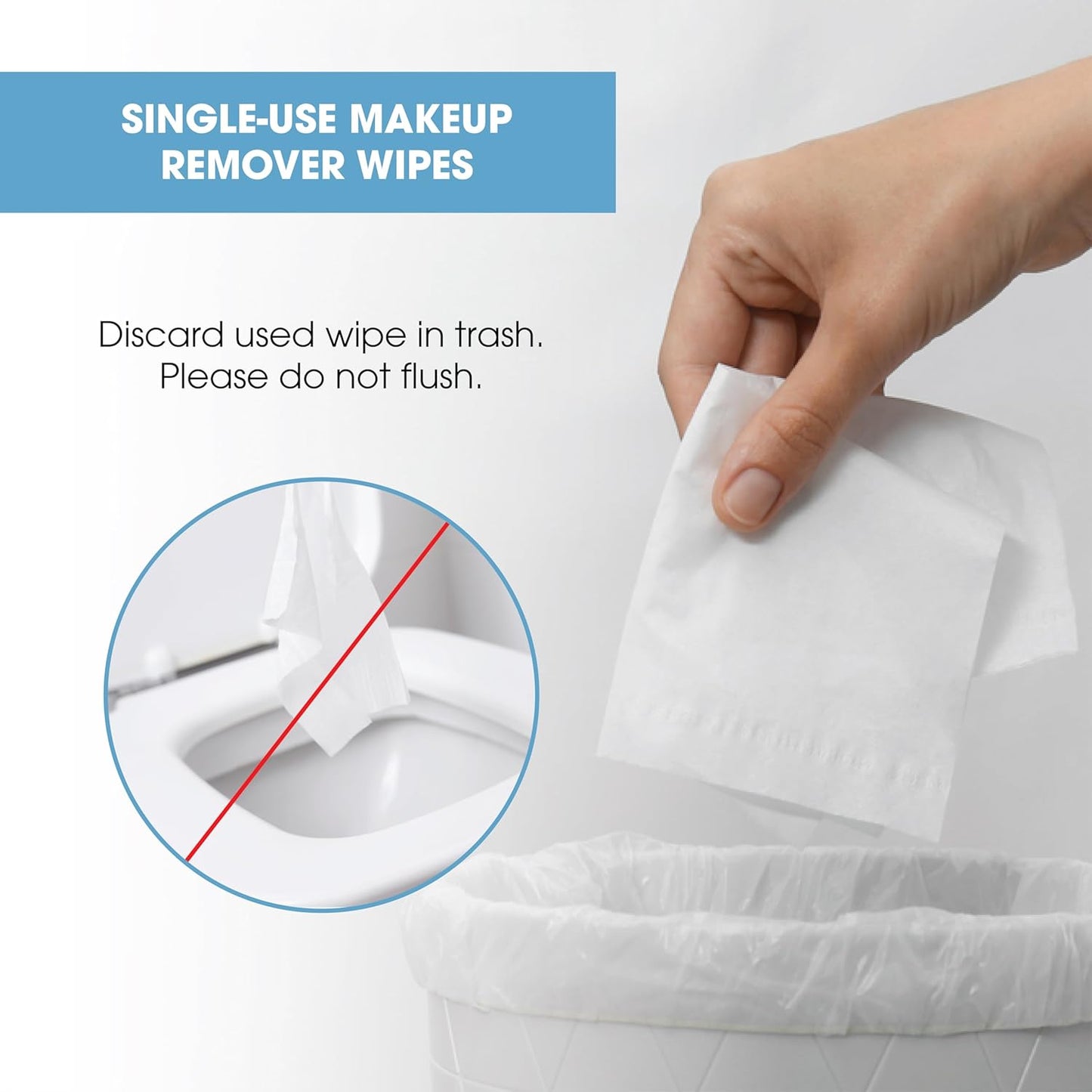 Diamond Wipes Makeup Remover Wipes, Alcohol Free Facial Cleansing Wipes with Vitamin E, Case of 250 Face Wipes