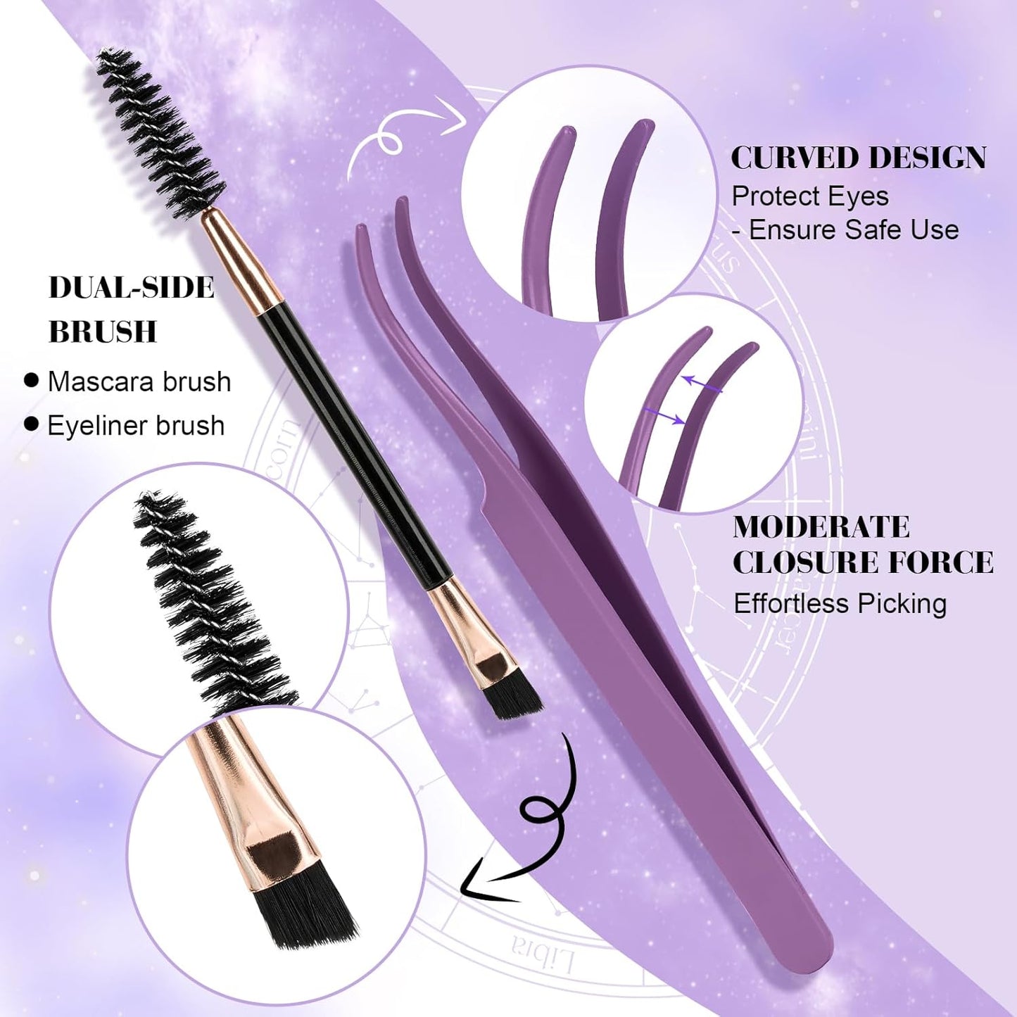 Lash Extension Kit B03 Eyelash Extension Kit B&Qaugen DIY Lash Extension Kit 156 PCS Lash Clusters 8-18mm Cluster Eyelash Extensions Kit with Lash Bond and Seal Lash Applicator Tool (Kit,B03)