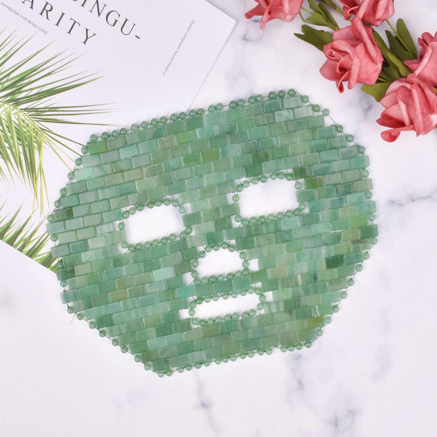 Jade Facial Mask|100% All Natural Jade Sleep Mask|Diminish Puffiness|Soothe Eye Fatigue