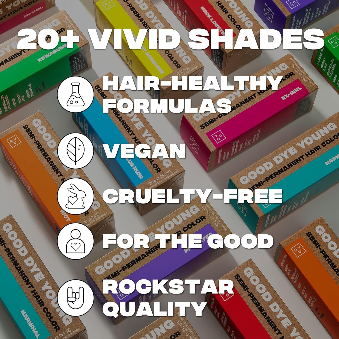 Good Dye Young Semi Permanent Hair Color (KO Gold) - UV Protective, Conditioning, Temporary Color Lasts 15-24+ Washes - PPD-free, Cruelty-Free & Vegan