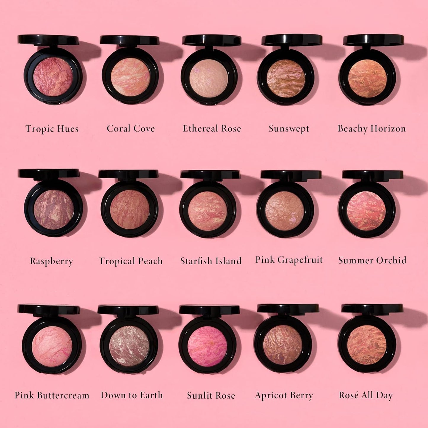 LAURA GELLER NEW YORK Baked Blush-n-Brighten Marbleized Blush - Pink Grapefruit Creamy Lightweight Satin Finish