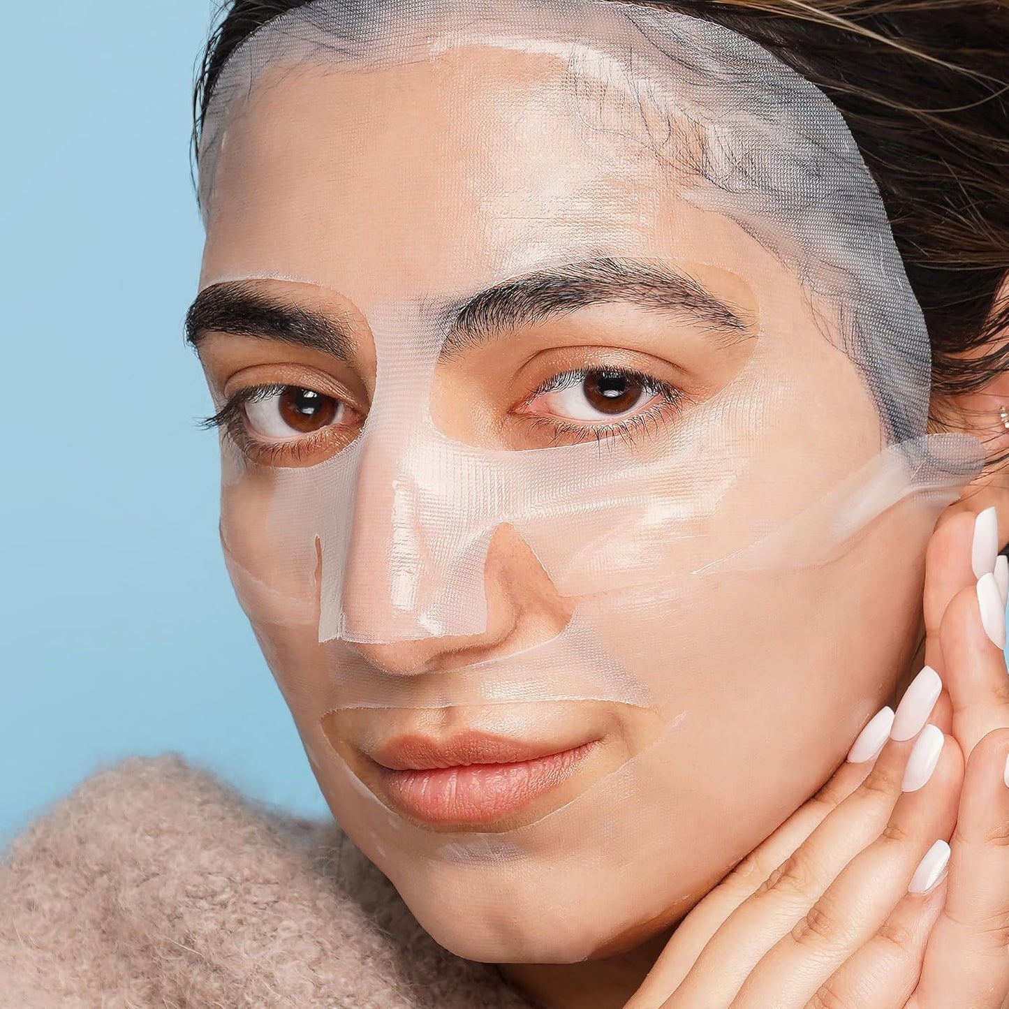 Clinical Resolution Peptide Aqua Gel Mask Instant Hydration, Soothing, Cooling Post-Treatment & Microneedling Relief, 25 Single-Use Masks (5 Boxes, 5 per Box)
