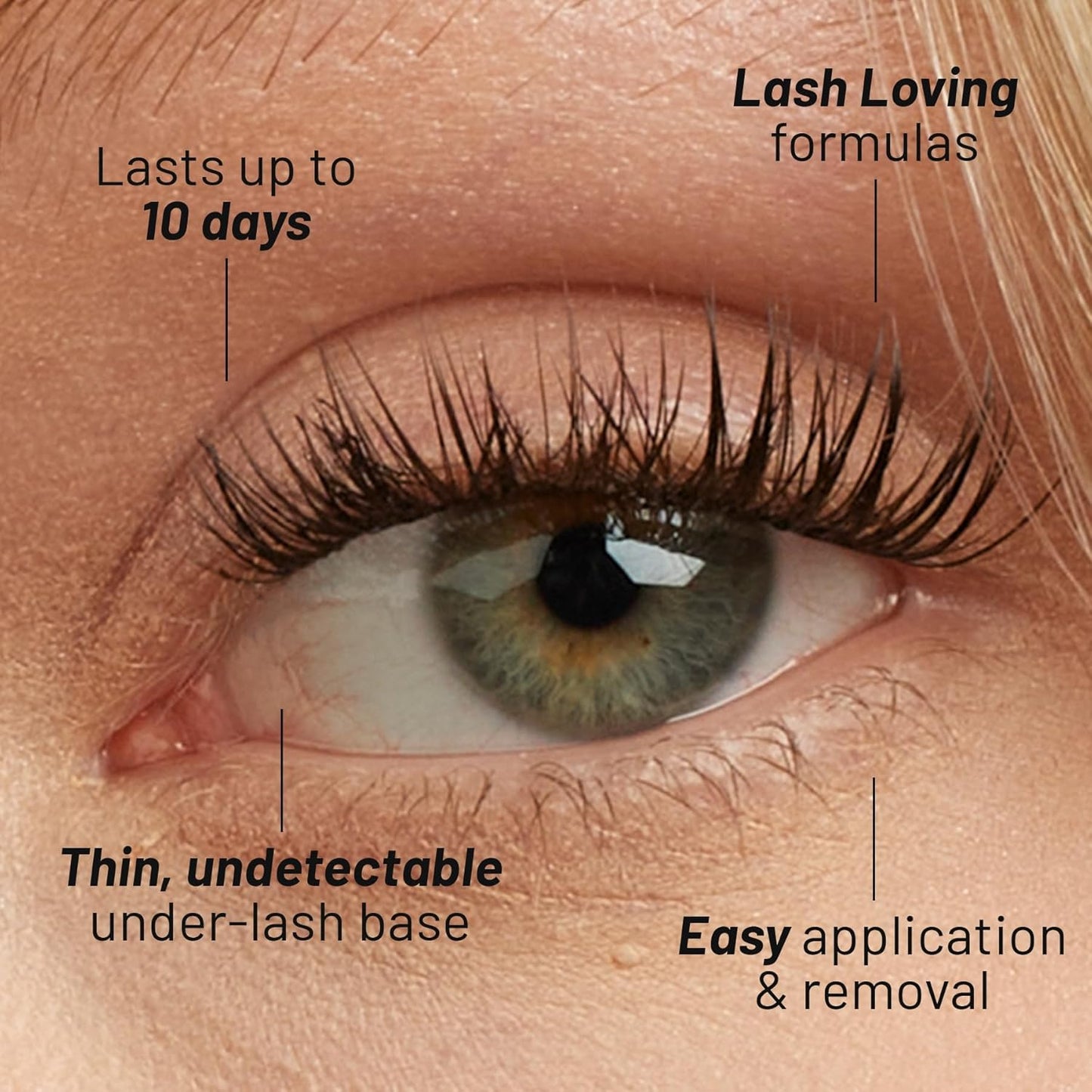 Lilac St - Dawn Natural Faux Eyelash Clusters (16mm) - No "Makeup" Look - DIY Lash Extension Wisps - Lightweight & Lifelike - Lasts 10 Days - Cruelty Free, Vegan, Women Founded - 10 Lashes