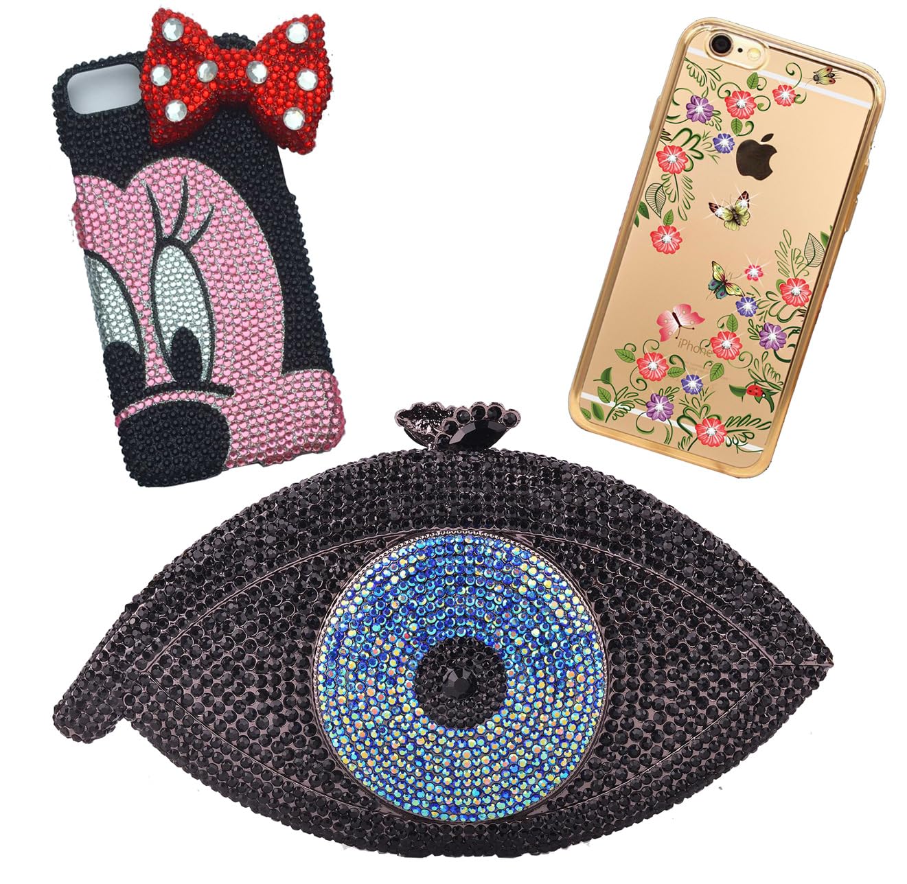 1000 Pieces SS20 5mm Flatback Rhinestones Clear Glass Round Gems Crystals for Nail Art DIY Crafts Clothes Shoes Bags (Dark Grey)
