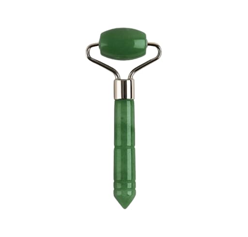 Mount Lai Mini Jade Face Roller - Authentic Jade Roller for Tension Relief, Puffiness & Radiant Skin, Relaxing Face Massager for All Skin Types