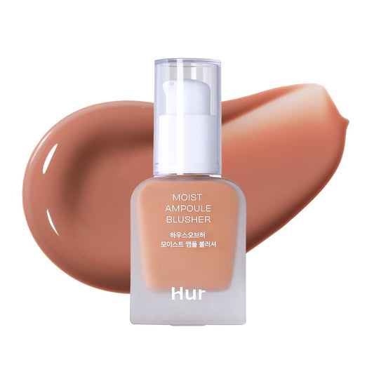 Moist Ampoule Blusher with 50% Moisture Essence | Hydrating & Long-Lasting Blush | 0.68fl.oz (9 Shades) (Nude Beige)
