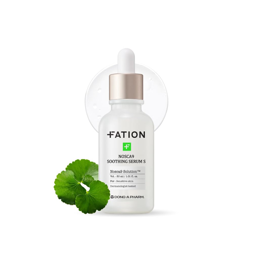NOSCA9 Soothing Serum S - Rapid Hydrating Calming Serum with 5-Layer Ceramide Complex &Fresh Centella Asiatica, Advanced Barrier Repair for Sensitive Skin Korean Skin Care (1.01 Fl Oz (Pack of 1))