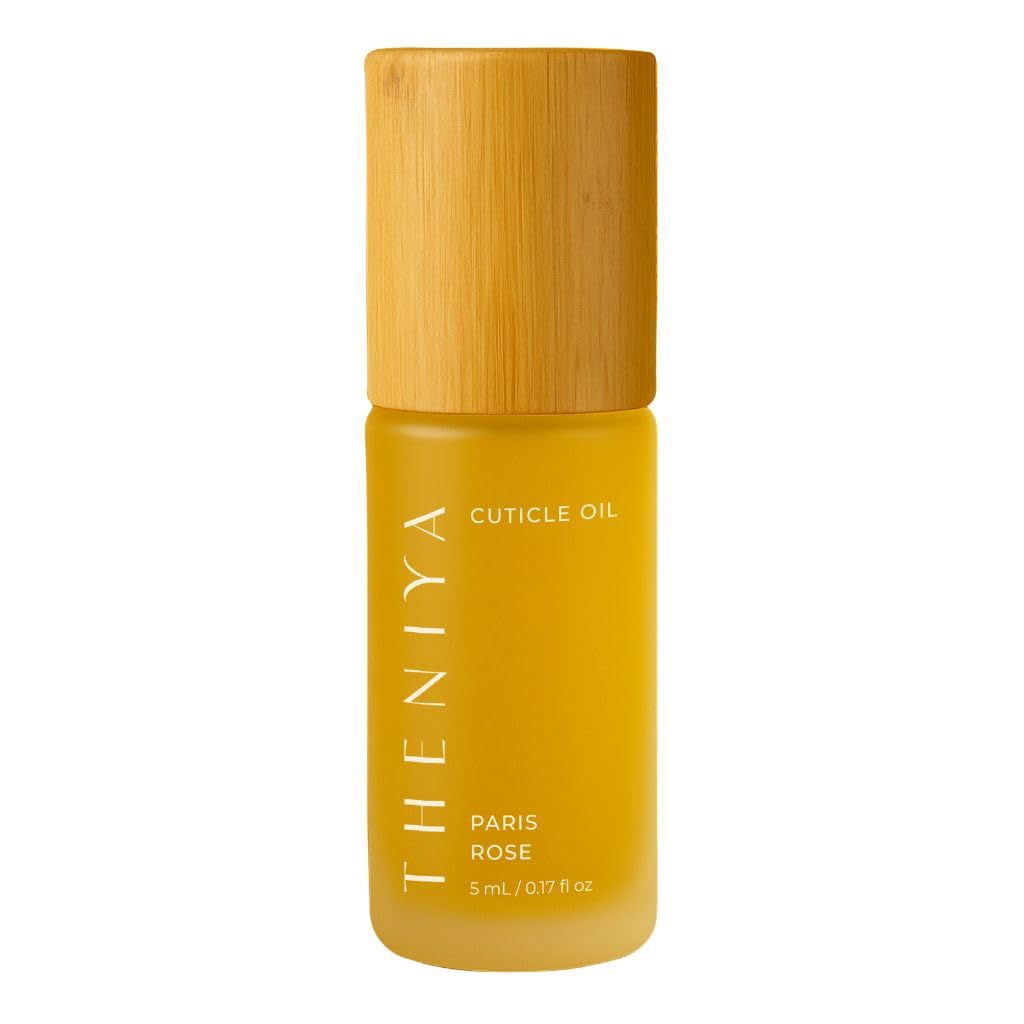 Cuticle Oil for Nail Strengthening and Growth – Hydrating, Vegan, Organic Formula with Jojoba & Vitamin E | 3 Signature Fragrances | 5mL Roll-On (0.17 Fl Oz, Rose Fragrance)