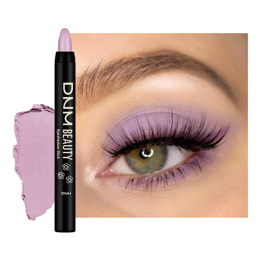 Kaely Cream Eye Shadow Sticks, Waterlily Purple Matte Eyeliner Pencil Eyeshadow Palette Makeup, Eye Highlighter Brightener Stick for Older Women Waterproof Pigmented, sombras para ojos, New-69