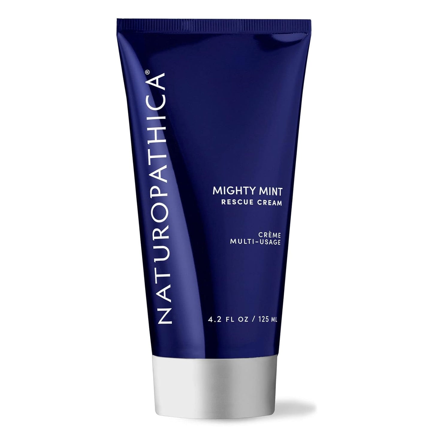 Naturopathica Mighty Mint Rescue Cream, Moisturizing Body Lotion with Peppermint & Menthol to Cool & Revive Skin, Soothing Relief for Sore Muscles, 4.2 fl oz