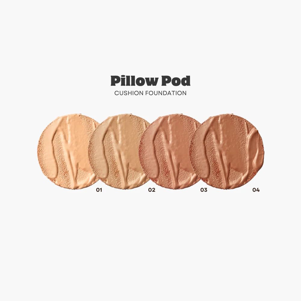 Beauty Pillow Pod Cushion Foundation Ivory – Natural Matte Finish, Buildable Coverage, Paraben-Free, Portable Compact with Mirror and Puff,0.42 OZ /12G,pack of 1