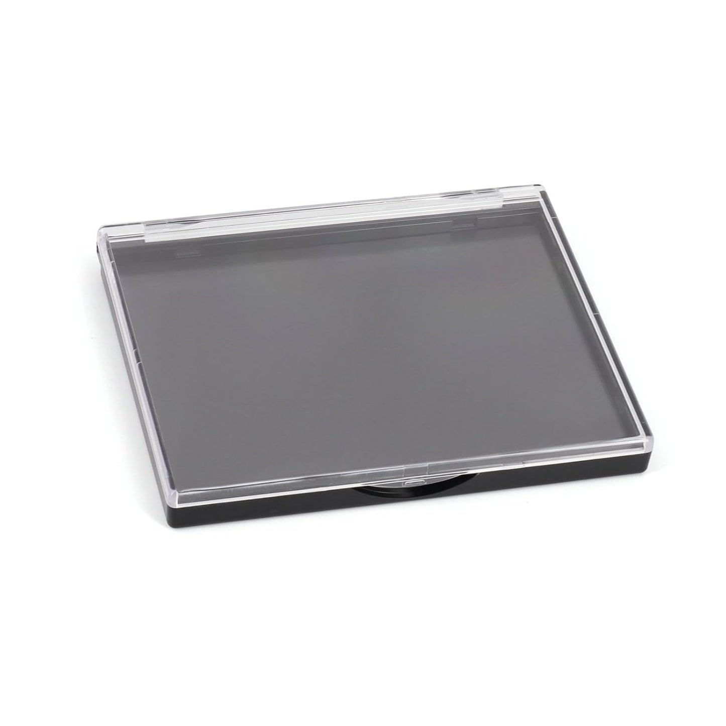 Empty Magnetic Eyeshadow Palette with Clear Top, Travel Makeup Organizer with 40Pcs Adhesive Metal Stickers For DIY Your Own Eyeshadow Lipstick Blush Powder (Small Palette - 4.8'' x 4'')