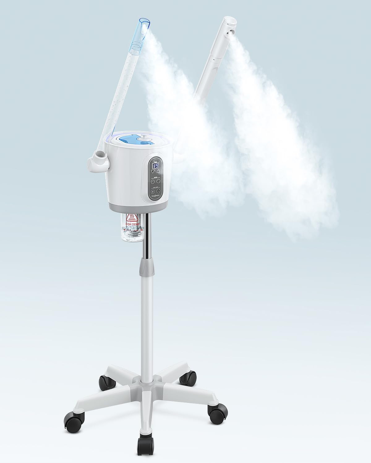 Kingsteam 2 in 1 Hot and Cold Facial Steamer, 30 Min Timer, Ionic Facial Steamer for Home, Esthetician, Professional Nano Water Mist with Large Water Volume for Beauty Salons - Ozone Facial Sprayer
