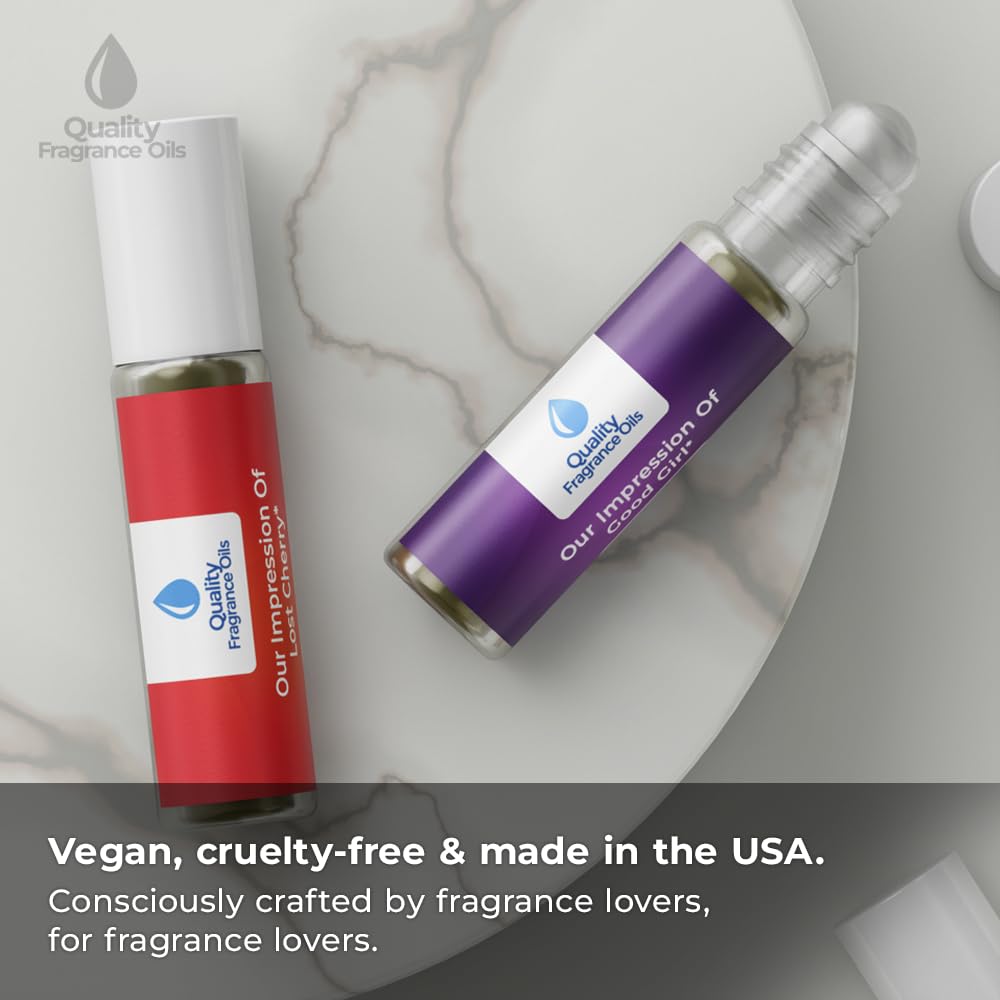 Quality Fragrance Oils' Bubble Gum Seduction for Women | Long-Lasting Perfume Oil, Alcohol-Free, Strong Scent, 10ml Roll-On | Affordable Alternative to Designer Fragrances