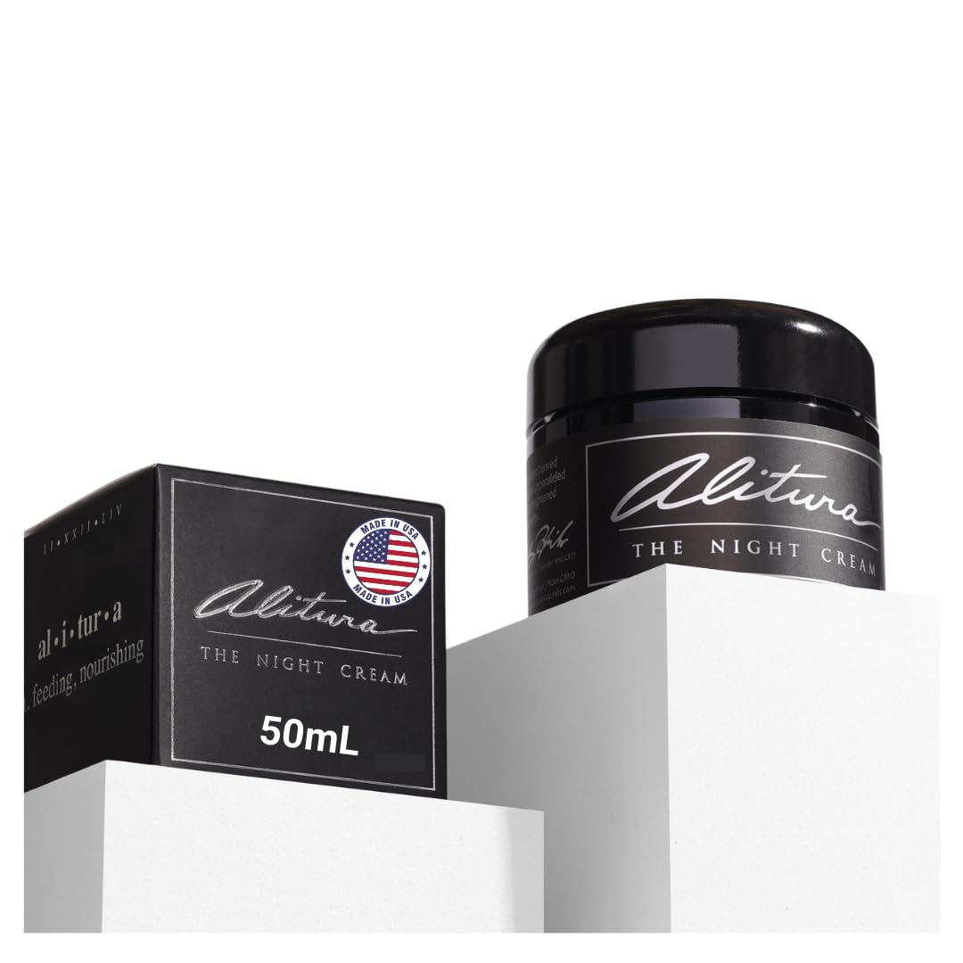 Alitura Hyaluronic Acid Anti-Aging Night Cream – Hydrating Face Moisturizer with 10% Hyaluronic Acid & Superfoods – Wrinkle Cream for Women & Men – Anti-Wrinkle Night Cream for Radiant, Youthful Skin