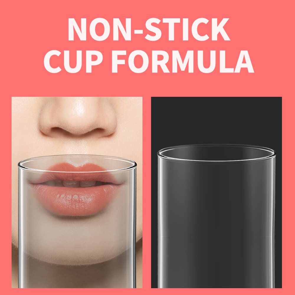Miniling 6 Colors Lip Tint Stain Set，Korean Gloss Plumping Mini Liquid Lipstick，Multi-use and Cheek Tint，Long lasting Non-Stick Cup Waterproof, High Pigment, Vivid Color, Makeup, 1.0 Count