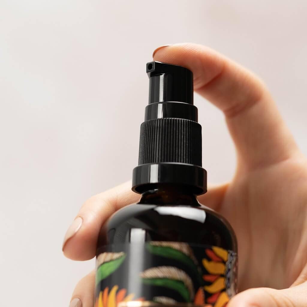 iYURA Balaayah Black Gram Body Booster Oil | Ayurvedic Massage & Moisturizing Body Oil | Indulging aroma of Vanilla & Frankincense | Luxurious, Fast-Absorbing & Non-Sticky | 3.38 fl oz