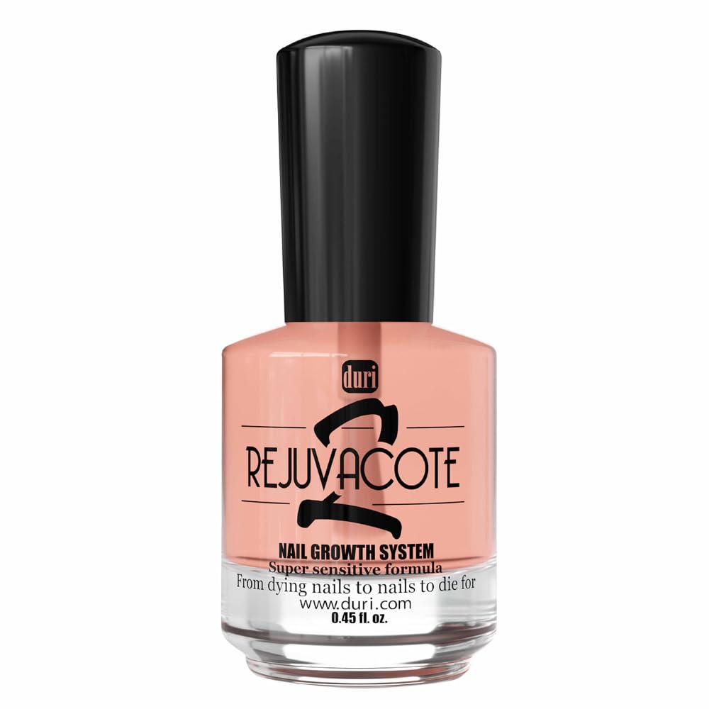 Duri Rejuvacote 2 Nail Growth System Sensitive Formula - Nail Hardener and Strengthener for Brittle, Breaking, Splitting Nail Repair - 0.45 Fl Oz (Pack of 1)