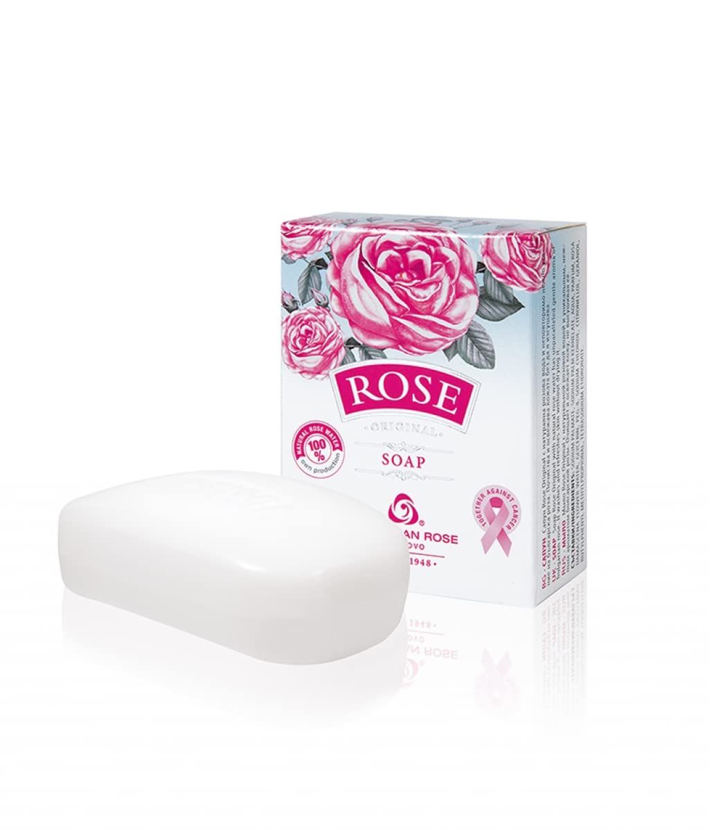 Bulgarian Rose 5 Piece Gift Set with Bulgarian Natural Rose Soap, Rose Body Wash, Rose Hand Cream, Rose Day Face Cream, Rose Micellar Water