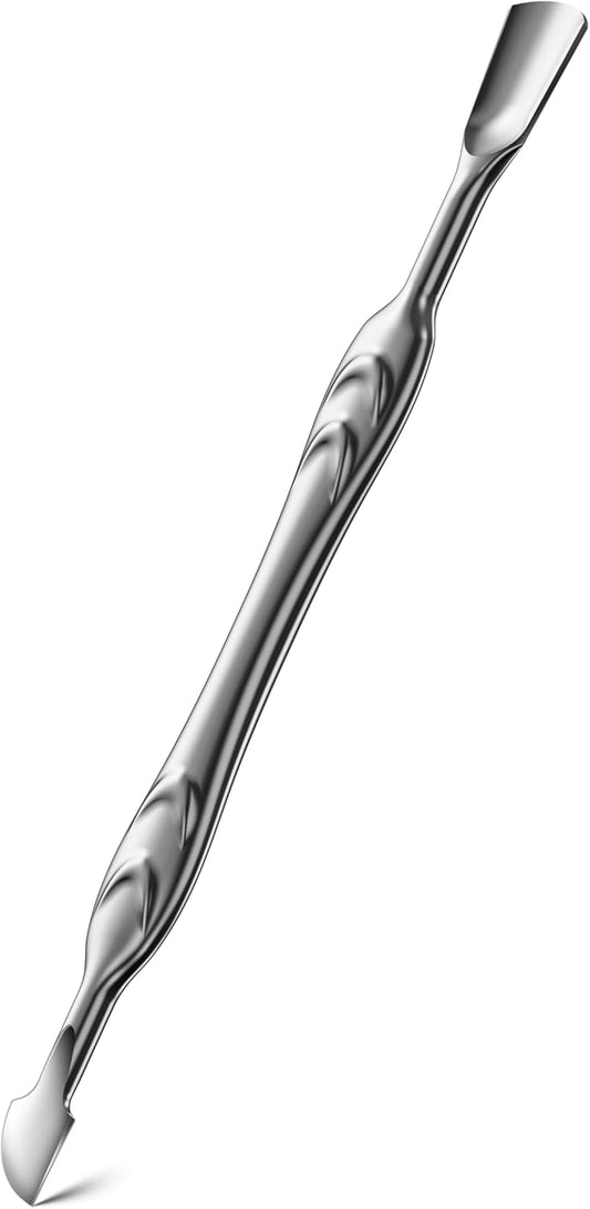 FERYES Elegant Dual-Purpose Cuticle Pusher & Gel Nail Polish Remover - Premium Stainless Steel Cuticle Stick, Cuticle Tool for Manicure and Pedicure Perfection