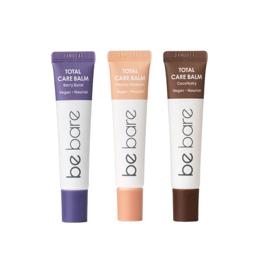 Total Care Balm Variety Pack - Berry Burst, Peachy Pleasure, CocoNutty Nourishing Multi-Balm with Vitamin E for Moisturizing Lips, Nails, Elbows and Dry Skin (3 pc)
