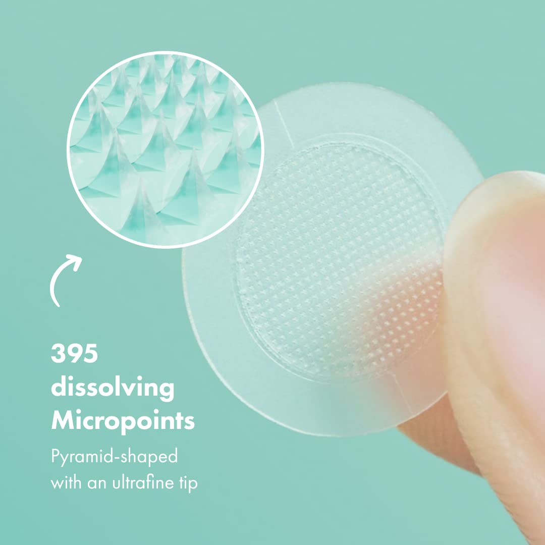 Mighty Patch Micropoint Large Hydrocolloid Pimple Patches for Face Blemishes from Hero Cosmetics, Acne Stickers for Early Stage Zits & Hidden Pimples, 395 Proprietary Micropoints, 8 Count