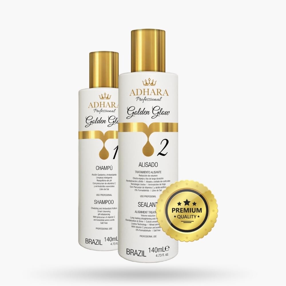Brazilian Keratin Hair Straightening Kit | Salon-Quality Smoothing System | Permanent Treatment for Smooth, Frizz-Free Hair | At-Home Use | Enough for 2-3 Full Treatments