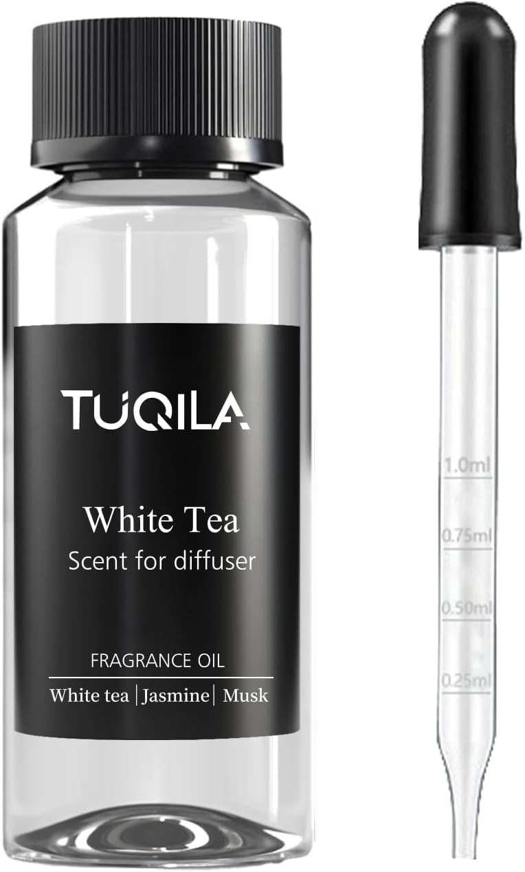 White Tea Essential Oil for Waterless Diffusers - 120ML Luxury Home & Car Air Freshener, Natural Aromatherapy Scent Refill for Office, Home, Car, Spa - Premium Aroma Scent Oils