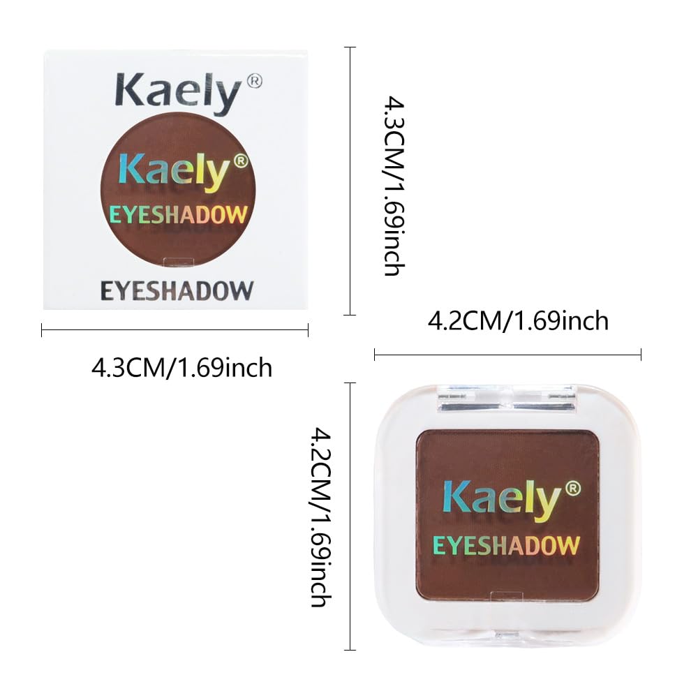 evpct Dark Brown Matte Eyeshadow Singles, Coffee Mocha Cocoa Chocolate Brown Cream Single Matte Eye Shadow Palette Makeup for Older Women, High Pigment Waterproof Monochrome Mini Eyeshadow Palette