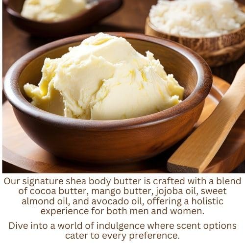 Body Butter Blend: Natural Shea, Cocoa, & Mango w/Jojoba Oil for Radiant Skin and Beard | Moisturizing (8oz(Sauvage, Our Version of))