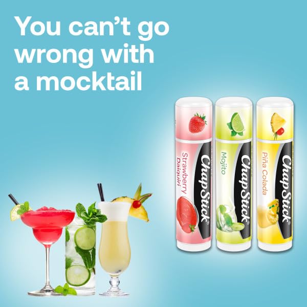 ChapStick Bulk Lip Balm Mocktail Collection, Lip Care Tubes, 0.45 oz, 216ct case