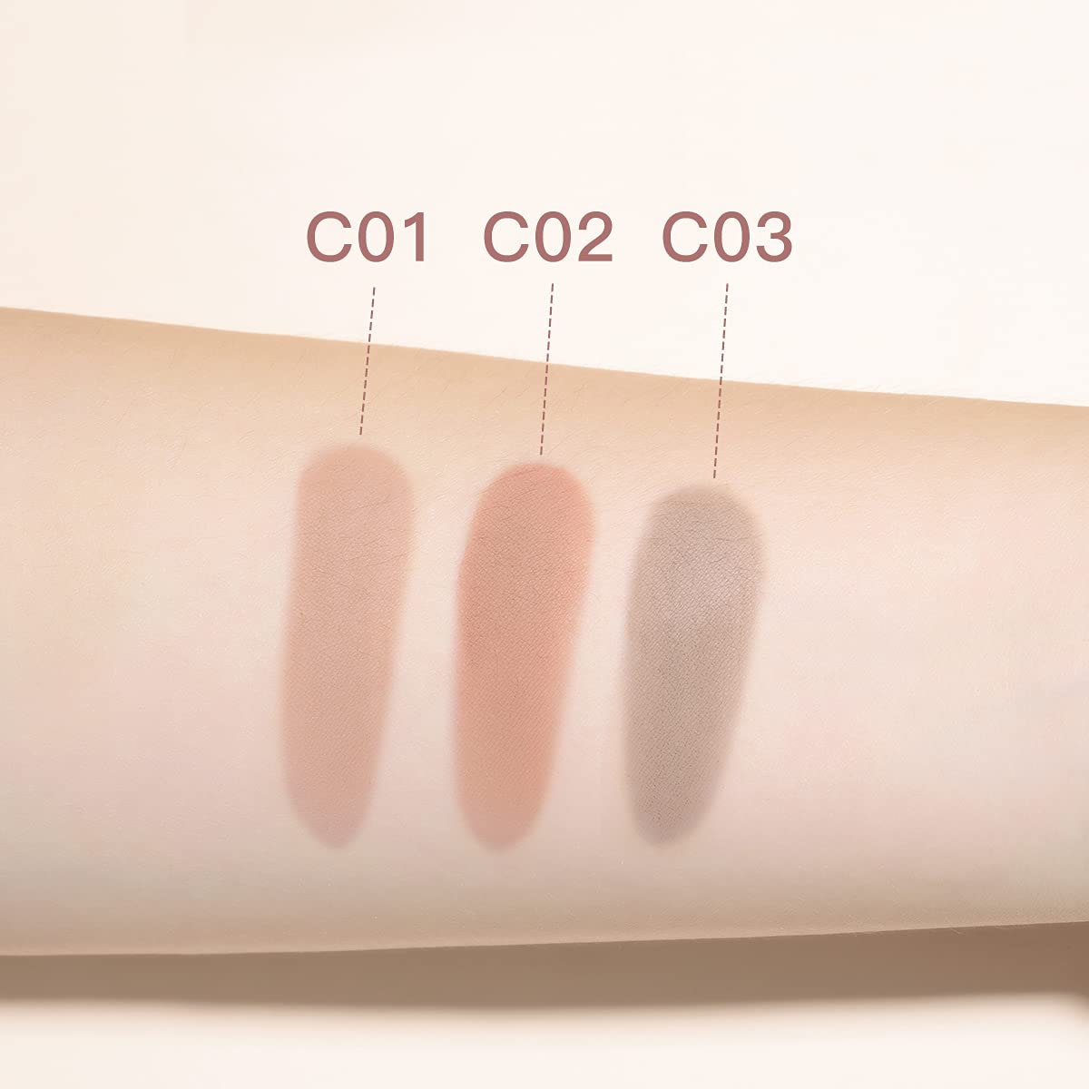Powder Contour Palette, Matte Finish, Brown Color Family, 0.17 Ounce, Palette, Unisex, Compact, Not Water Resistant, Contour Face Makeup, Milk Tea Grey, All Skin Tones