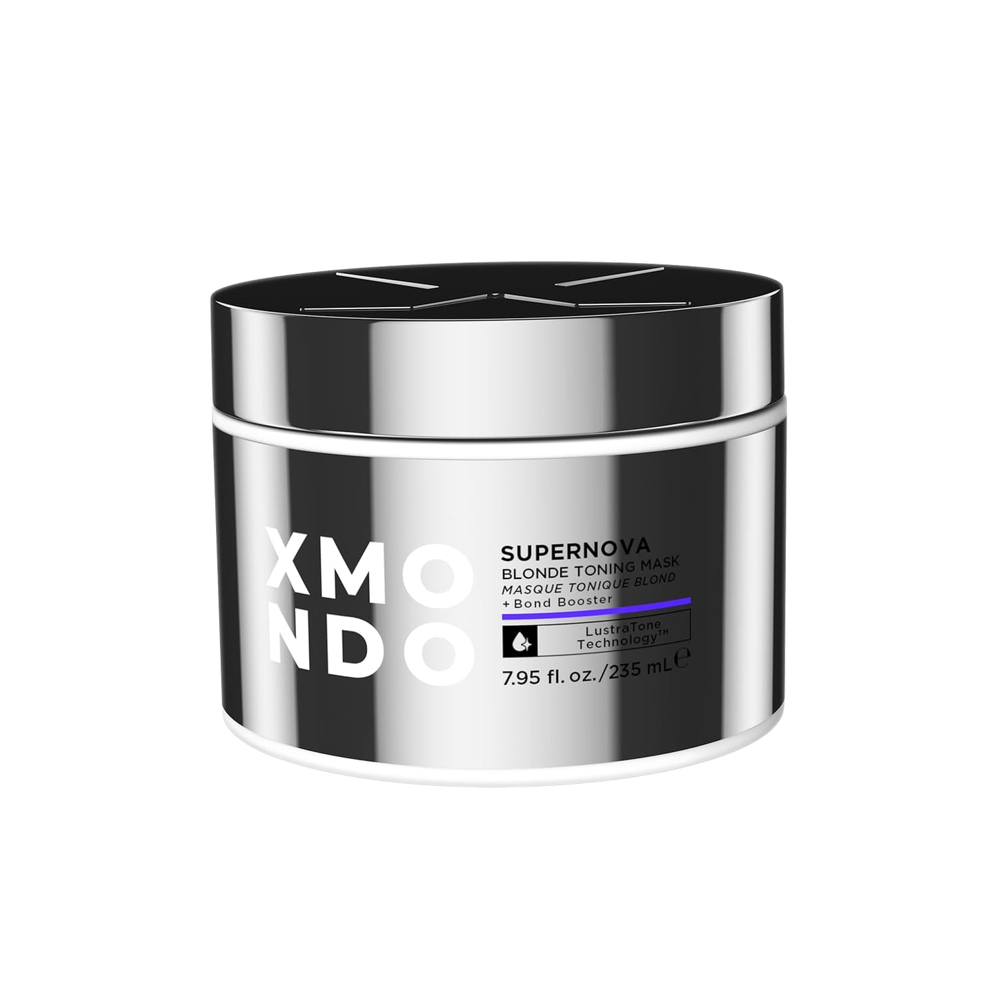 XMONDO Hair Supernova Blonde Toning Reparative Mask, Vegan Formula with Jojoba Oil, Reducing Brassy and Yellow Tones on Blonde, Highlighted, and Gray Hair Colors, 7.95 Fl. Oz