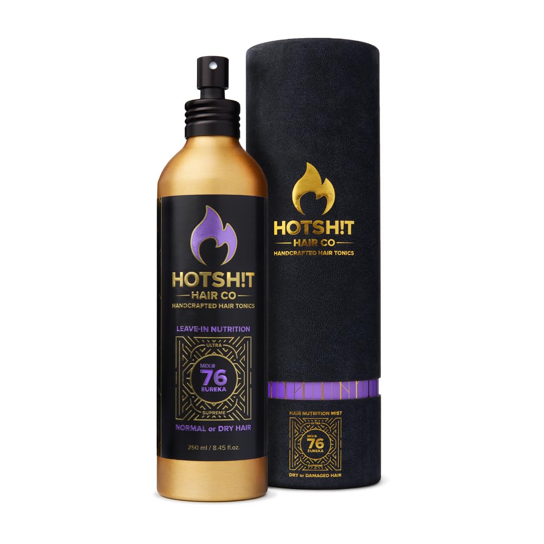 Mix #76 Hair & Scalp Nutrition for Dry & Damaged Hair – Deeply Moisturizing Natural Mist with Lavender, Argan Oil, Rosemary, Caffeine, and MORE - Boosts Shine & Tames Frizz -8.45oz