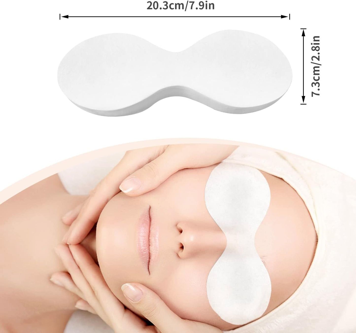 100 Sheets Disposable Non Woven Eye Care Cotton, Facial Eye Covers Spa Cotton Paper, Cosmetic Facial Paper Sheet Eye Nose Face Pads-MoyRetty