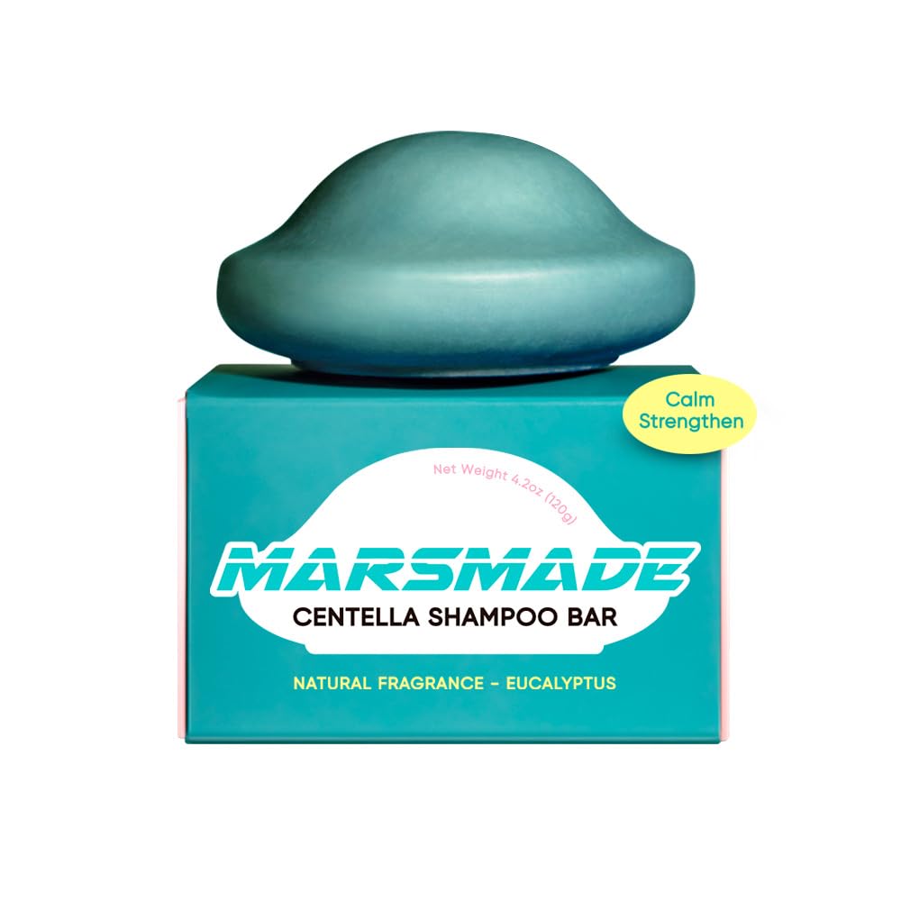 Centella Shampoo Bar 2.0 - Hydrating & Moisturizing Natural Hair Soap Bar Shampoo for Hair & Scalp Nourishment - Bathing Soap Solid Shampoo for All Hair Types (120g, 4.23oz)