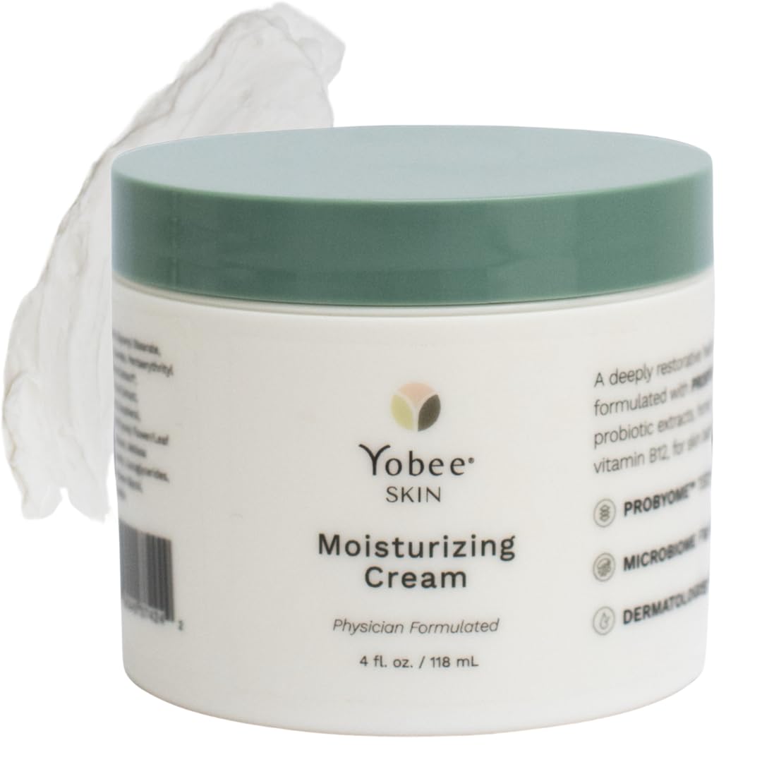 Yobee Body & Face Cream for Dry, Itchy Skin | Probiotics, Honey, Turmeric, Vitamin B12, Ceramides, Shea Butter | Fragrance Free | For Kids & Adults | Doctor Formulated | Soothe Eczema