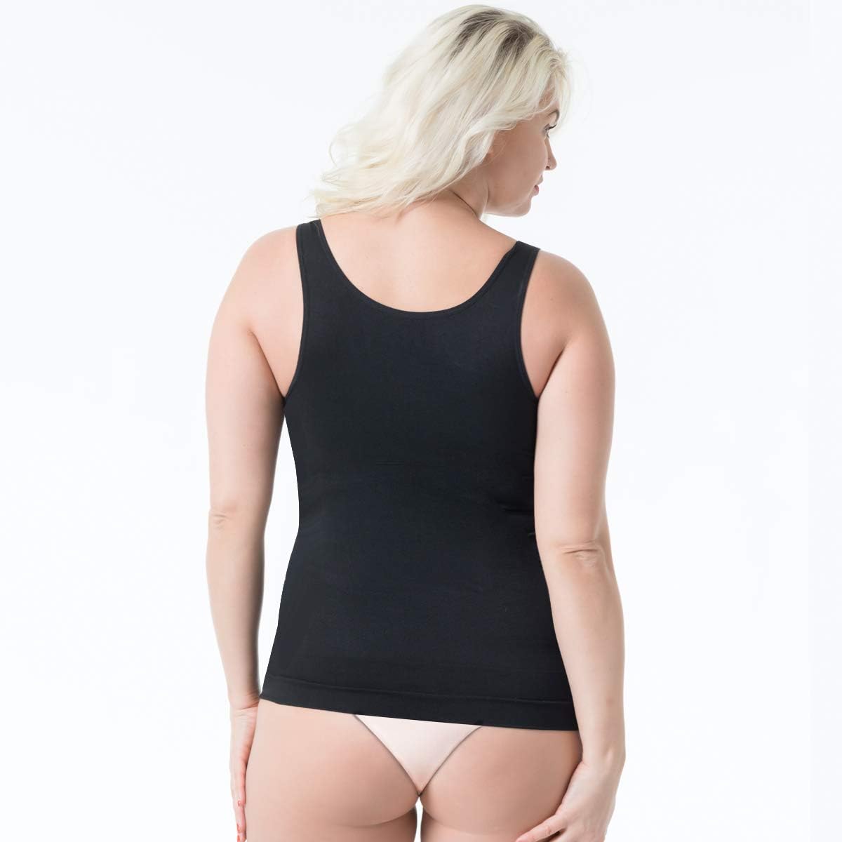 EUYZOU Women's Underbust Shapewear Tank Tops - Seamless Tummy Control Compression Camisole Tops Slimming Tank