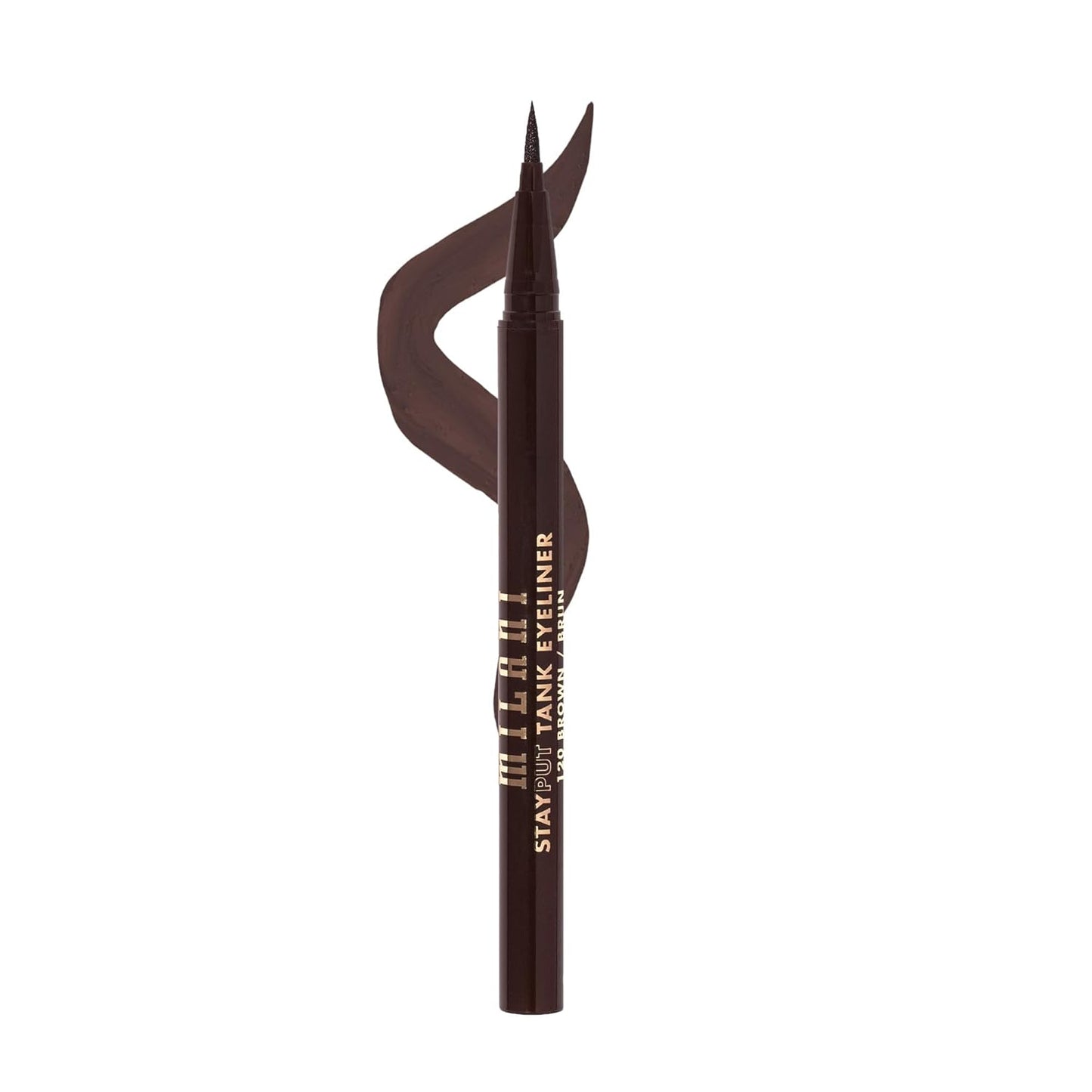 Milani The Tank Liquid Eyeliner - No-Skip Liquid Eyeliner Pen, Waterproof Formula, Makeup Pen, Long Lasting & Smudgeproof - 120 Brown