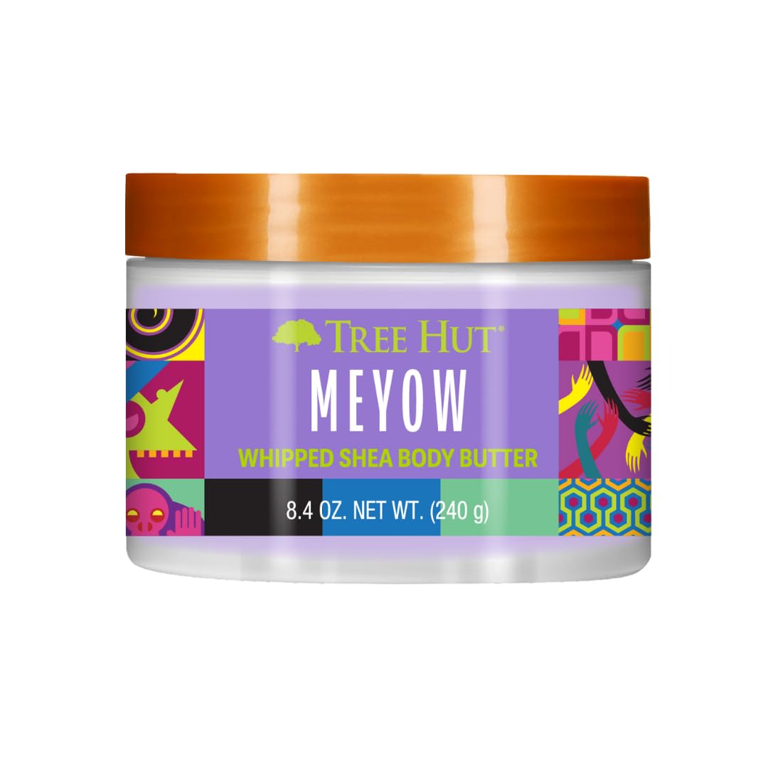 Tree Hut Meyow Whipped Shea Body Butter, Long-lasting Hydration Leaves Skin Feeling Soft & Moisturized, Lightweight, Nourishing Essential Body Care, Limited Edition Scent, 8.4 fl oz.