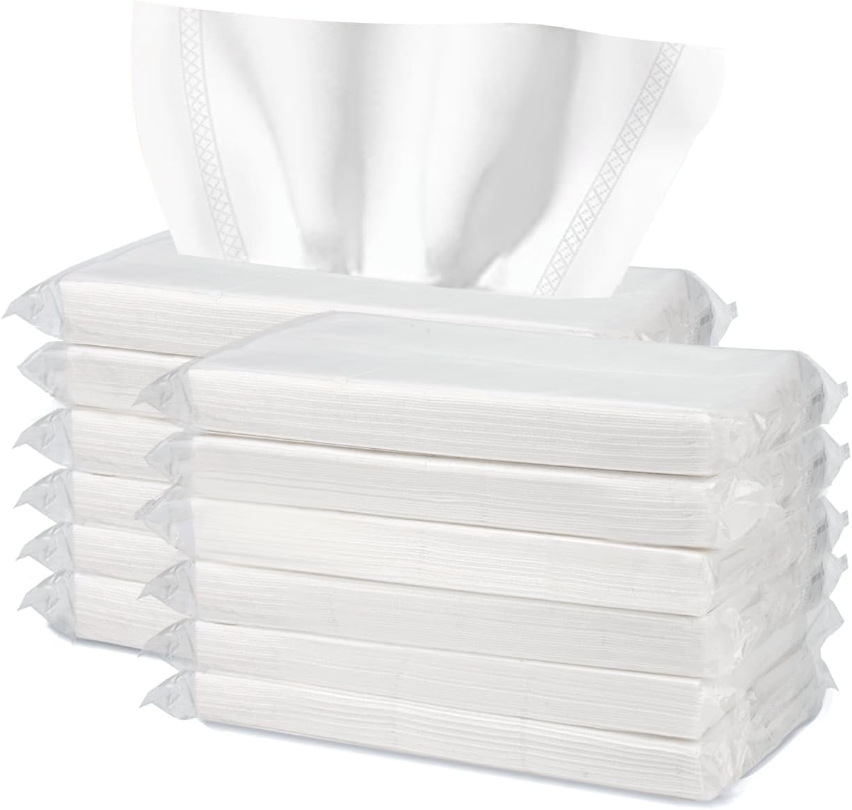 Car Tissue Refill, 12 Packets 600 Sheets, Disposable Soft Facial Tissues, Travel Size Pack for Car Visor Tissue Holder or Purse, 50 Sheets per Pack